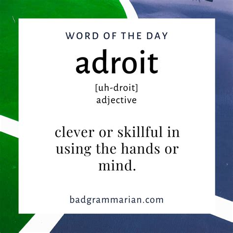 definition of the word adroit
